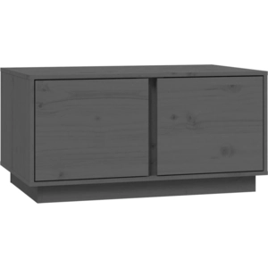 vidaXL Table basse Gris 80x50x40 cm Bois massif de pin pas cher