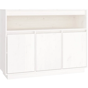 Comparateur de prix : vidaXL Buffet Blanc 104,5x34x80 cm Bois massif de pin