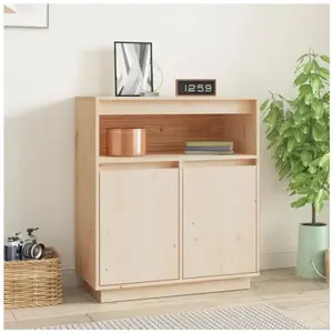 Comparateur de prix : Vidaxl - Buffet 70x34x80 cm Bois massif de pin Naturel