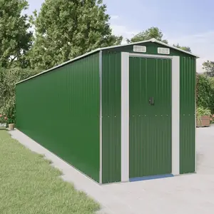 Comparateur de prix : vidaXL Abri de jardin Vert 192x1021x223 cm Acier galvanisé