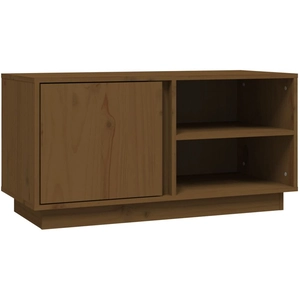 vidaXL Meuble TV Marron miel 80x35x40,5 cm Bois de pin massif pas cher