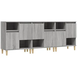 vidaXL Buffets 3 pcs sonoma gris 60x35x70 cm bois d'ingénierie
