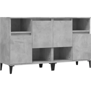 vidaXL Buffets 2 pcs gris béton 60x35x70 cm bois d'ingénierie pas cher