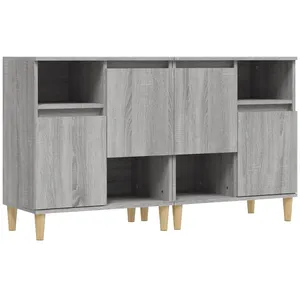 vidaXL Buffets 2 pcs sonoma gris 60x35x70 cm bois d'ingénierie