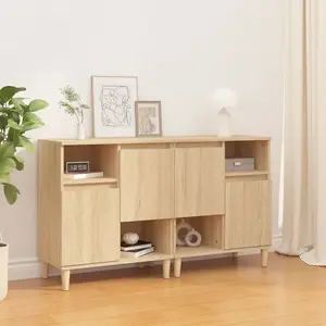 vidaXL Buffets 2 pcs chêne sonoma 60x35x70 cm bois d'ingénierie pas cher