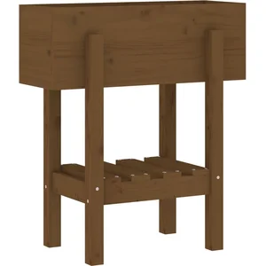 vidaXL Jardinière marron miel 62x30x69 cm bois massif de pin pas cher