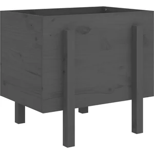 vidaXL Jardinière gris 62x50x57 cm bois massif de pin pas cher
