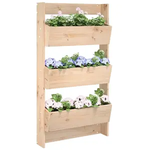 Comparateur de prix : vidaXL Jardinière murale 3 niveaux 60x18,5x110 cm bois de pin massif