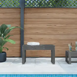 vidaXL Banc de jardin gris 80x38x45 cm bois massif de pin pas cher