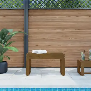 vidaXL Banc de jardin marron miel 80x38x45 cm bois de pin massif pas cher