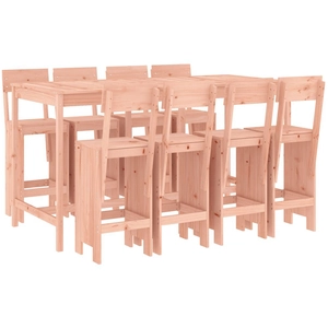 vidaXL Ensemble de bar de jardin 9 pcs bois massif douglas pas cher