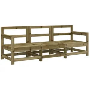 vidaXL Salon de jardin 3 pcs bois de pin imprégné pas cher