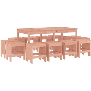 vidaXL Ensemble à manger de jardin 13 pcs bois massif de Douglas pas cher