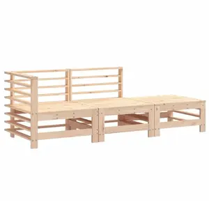 vidaXL Salon de jardin 3 pcs bois massif de pin pas cher
