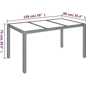 vidaXL Ensemble à manger de jardin coussins 7pcs Noir Résine tressée pas cher