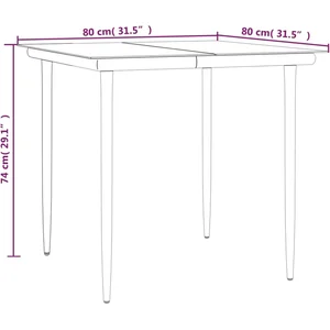 vidaXL Ensemble à manger de jardin 5 pcs Noir Résine tressée pas cher