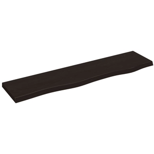 vidaXL Étagère murale marron foncé 80x20x2 cm bois chêne massif traité pas cher