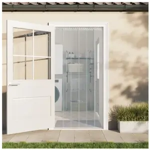 Comparateur de prix : vidaXL Rideau de porte transparent 200 mmx1,6 mm 10 m PVC