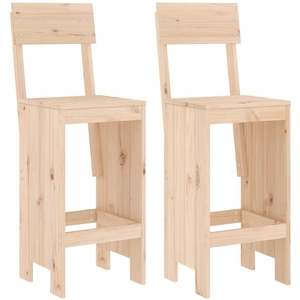 vidaXL Tabourets de bar 2 pcs 40x48,5x115,5 cm bois massif de pin pas cher