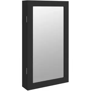 Comparateur de prix : vidaXL Armoire à bijoux avec miroir et éclairage LED mural noir