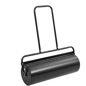 vidaXL Rouleau à gazon de jardin avec poignée noir 63 L fer et acier pas cher