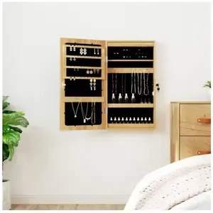 Comparateur de prix : vidaXL Armoire à bijoux avec miroir et éclairage LED mural