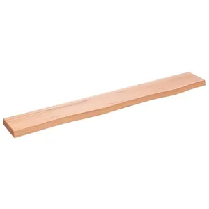 vidaXL Étagère murale marron clair 80x10x2 cm bois chêne massif traité pas cher