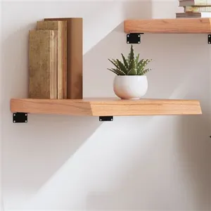 vidaXL Étagère murale marron clair bois chêne massif traité pas cher