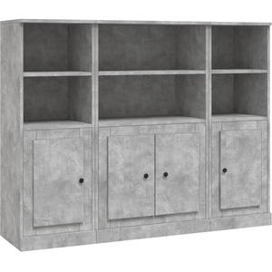 Comparateur de prix : vidaXL Buffets 3 pcs gris béton bois d'ingénierie