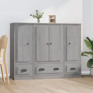 Comparateur de prix : vidaXL Buffets 3 pcs sonoma gris bois d'ingénierie