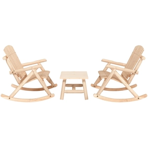 vidaXL Ensemble de salon de jardin 3 pcs bois massif d'épicéa pas cher