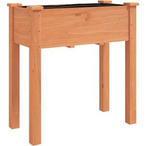 vidaXL Jardinière avec doublure marron 71x37x76cm bois massif de sapin pas cher