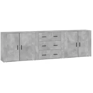 Comparateur de prix : vidaXL Buffets 3 pcs gris béton bois d'ingénierie