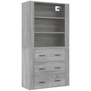 vidaXL Buffet haut Sonoma gris Bois d'ingénierie pas cher