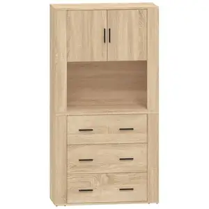 vidaXL Buffet haut Chêne sonoma Bois d'ingénierie pas cher