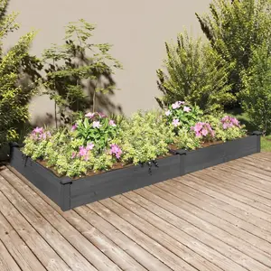 vidaXL Lit surélevé de jardin doublure 240x120x25 cm bois massif sapin pas cher