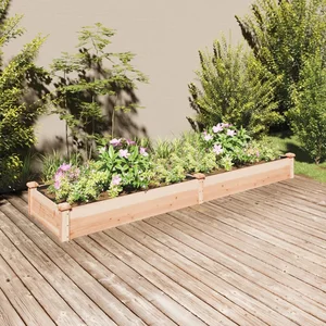 vidaXL Lit surélevé de jardin doublure 240x60x25 cm bois massif sapin pas cher