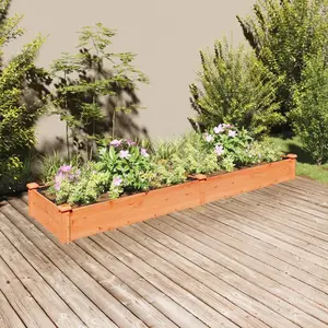 vidaXL Lit surélevé de jardin doublure 240x60x25 cm bois massif sapin pas cher