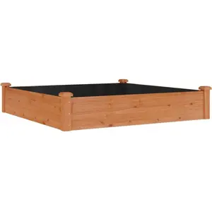 vidaXL Lit surélevé de jardin doublure 120x120x25 cm bois massif sapin pas cher