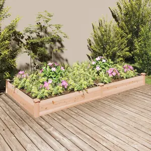 vidaXL Lit surélevé de jardin doublure 240x120x25 cm bois massif sapin pas cher