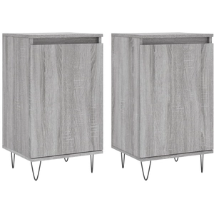 vidaXL Buffets 2 pcs sonoma gris 40x35x70 cm bois d'ingénierie pas cher