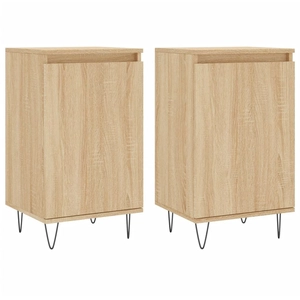 vidaXL Buffets 2 pcs chêne sonoma 40x35x70 cm bois d'ingénierie pas cher