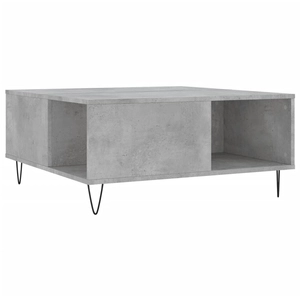 vidaXL Table basse gris béton 80x80x36,5 cm bois d'ingénierie pas cher
