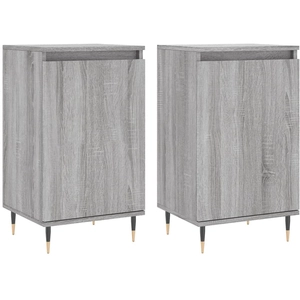 vidaXL Buffets 2 pcs sonoma gris 40x35x70 cm bois d'ingénierie