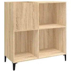 vidaXL Armoire à disques chêne sonoma 84,5x38x89 cm bois d'ingénierie pas cher