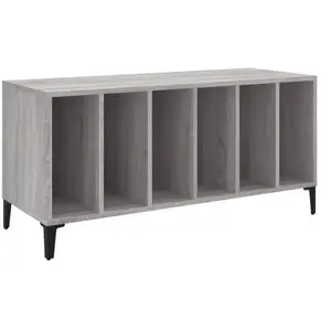 vidaXL Armoire à disques sonoma gris 100x38x48 cm bois d'ingénierie pas cher