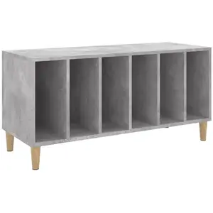 vidaXL Armoire à disques gris béton 100x38x48 cm bois d'ingénierie pas cher
