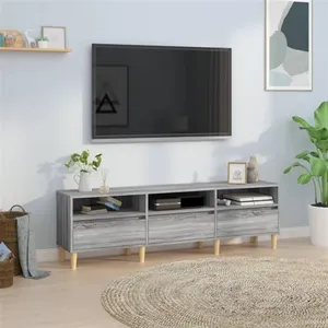 vidaXL Meuble TV Sonoma gris 150x30x44,5 cm bois d'ingénierie pas cher