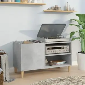 Comparateur de prix : vidaXL Armoire à disques gris béton 84,5x38x48 cm bois d'ingénierie