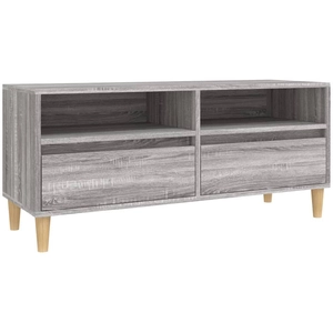 vidaXL Meuble TV sonoma gris 100x34,5x44,5 cm bois d'ingénierie pas cher